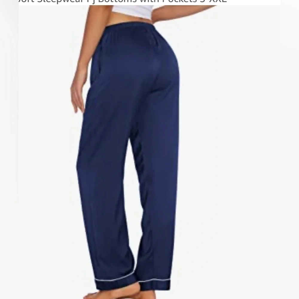 𝅺SILK Pajama Pants Women's Casual Long Lounge Pants Satin Sleepwear Pj Bottoms